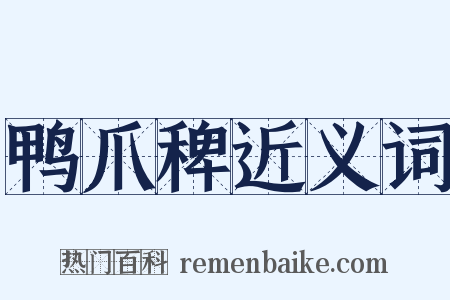 鸭爪稗近义词是什么意思的图片